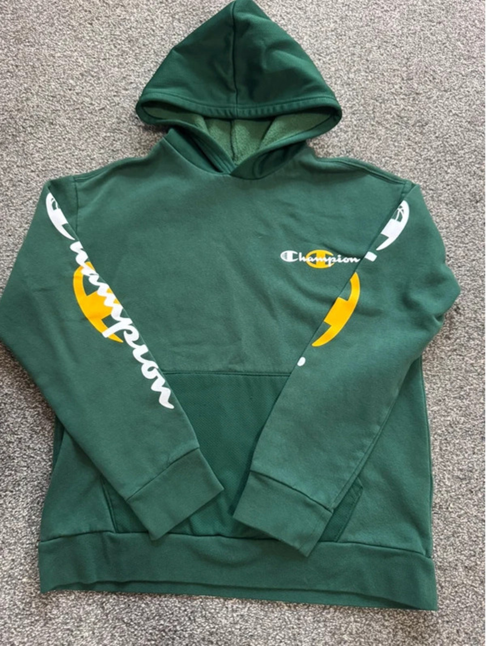 Boy’s Champion green pullover sweatshirt hoodie Large 14/16 - Picture 1 of 3